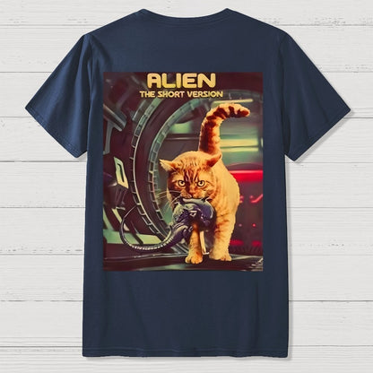 Mystery Cat Heavy Back-printed Geek T-shirt