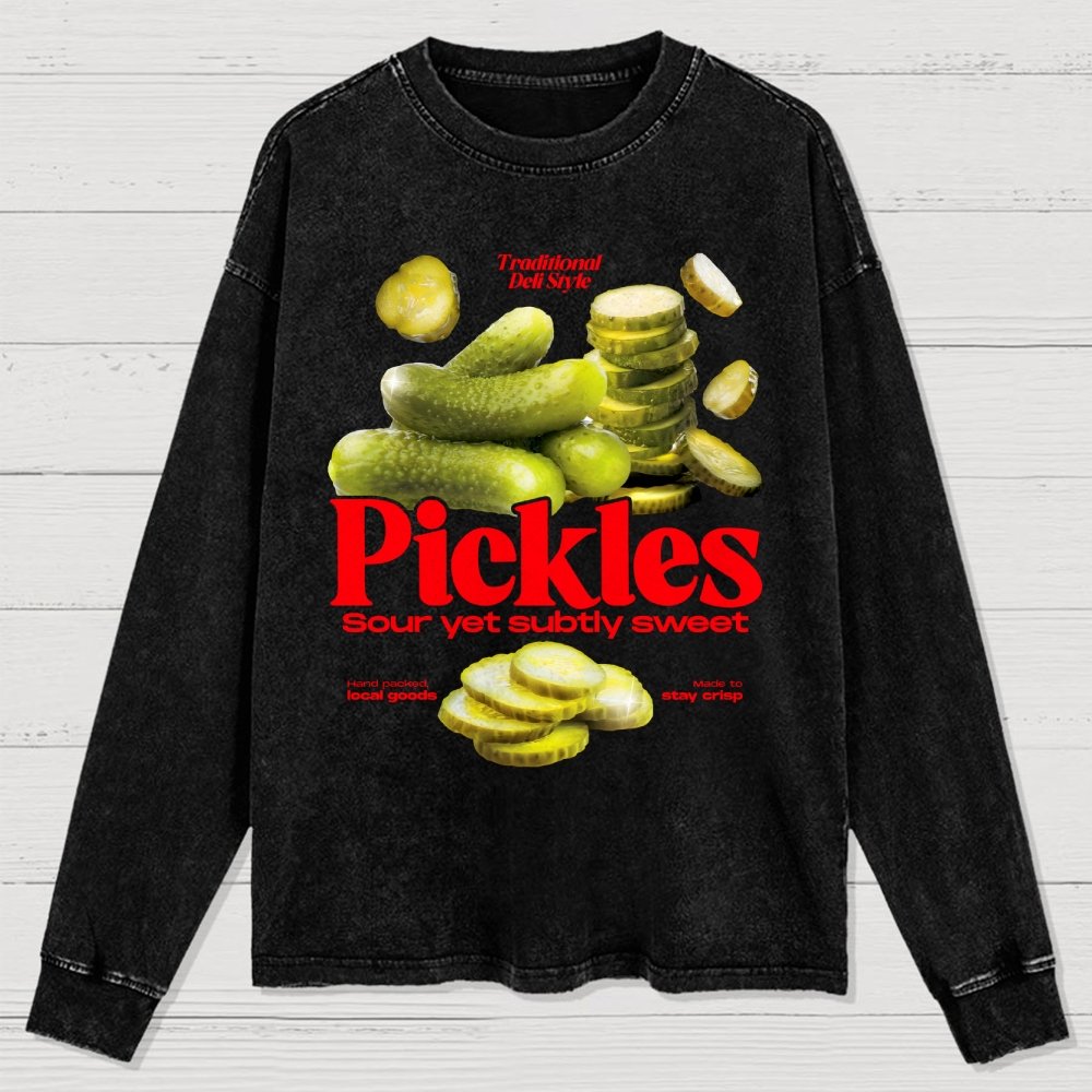 Retro Pickle Commercial Washed Long Sleeve Tee