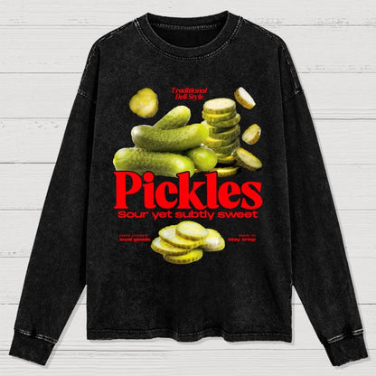 Retro Pickle Commercial Washed Long Sleeve Tee