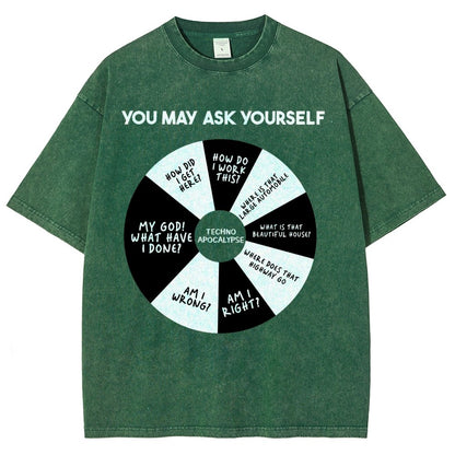 You May Ask Yourself Vintage Distressed T-shirt