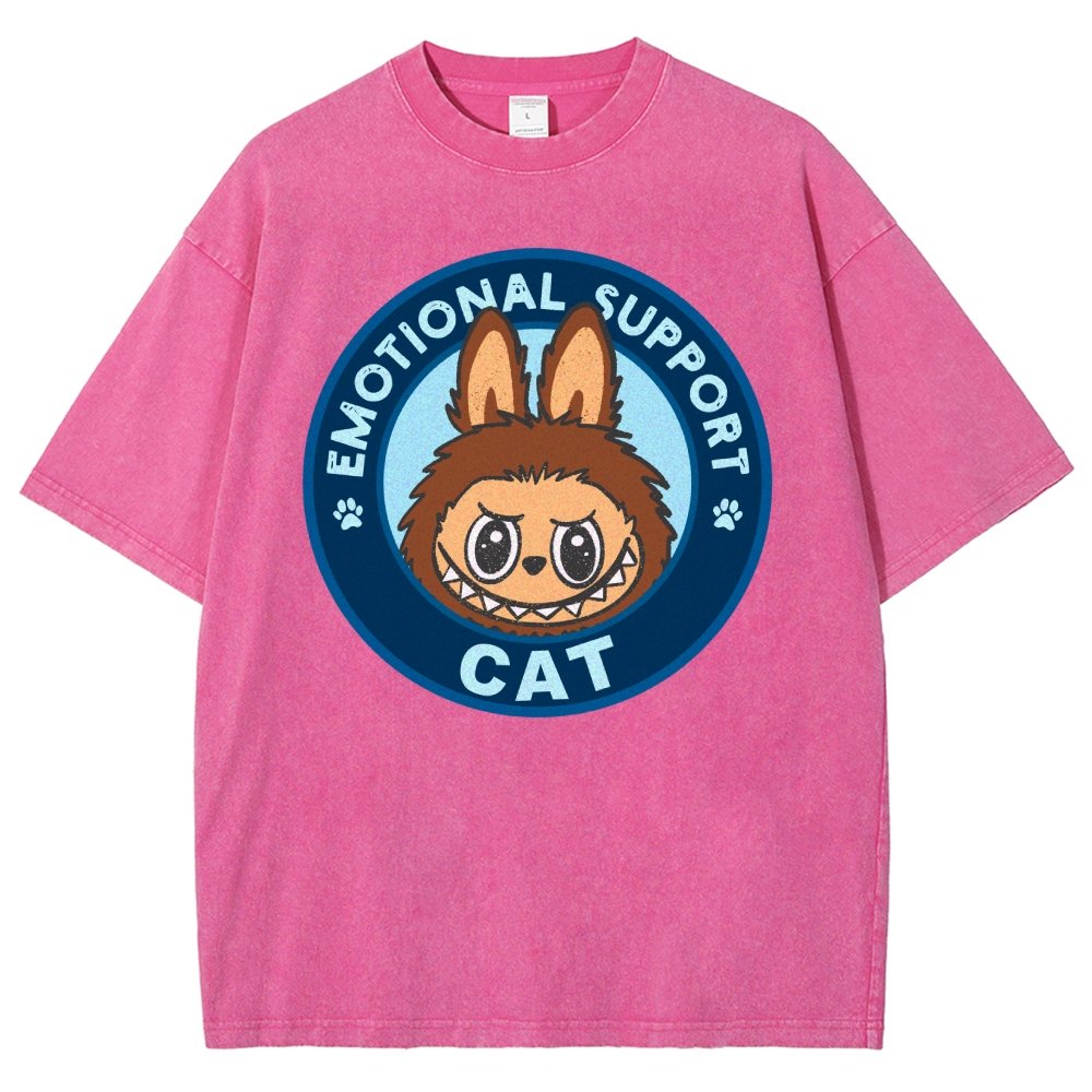 Emotional Support Cat Vintage Distressed T-shirt