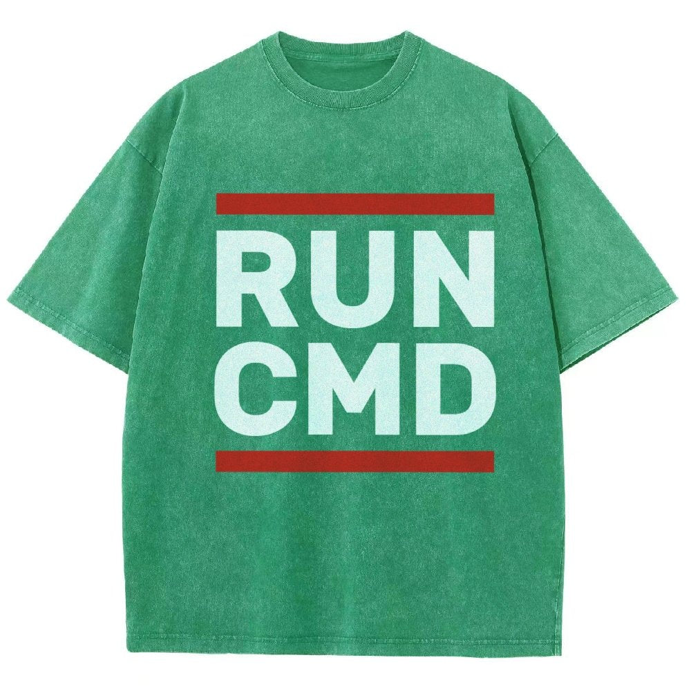 RUN CMD Vintage Distressed T-shirt
