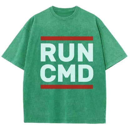 RUN CMD Vintage Distressed T-shirt