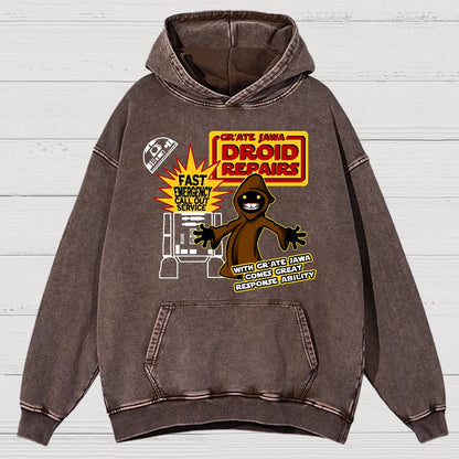 Robot Maintenance Vintage Distressed Hoodie