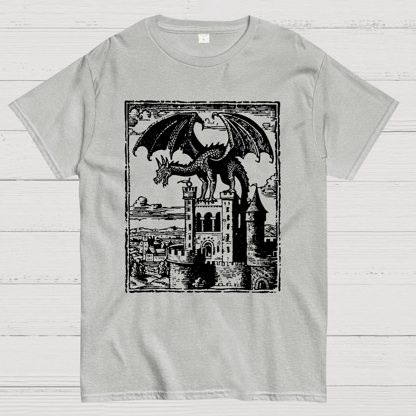 Dragon Vintage Dark Art Graphic Geek T-Shirt