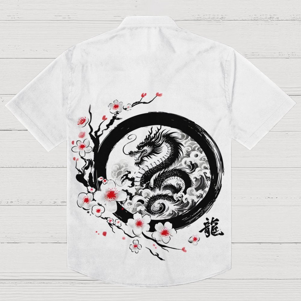 Enso Dragon Geek Hawaiian Shirt