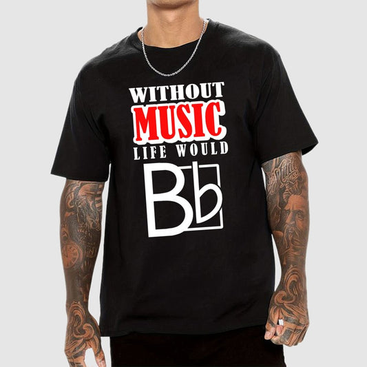Without Music Life Would B Flat Geek T-Shirt