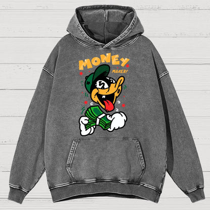 Money Maker！Sarcasm Vintage Distressed Hoodie