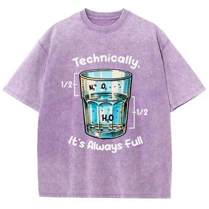 Technically The Glass Is Full Science Vintage Distressed T-shirt