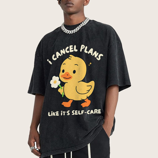 I Cancel Plans Vintage Distressed T-shirt
