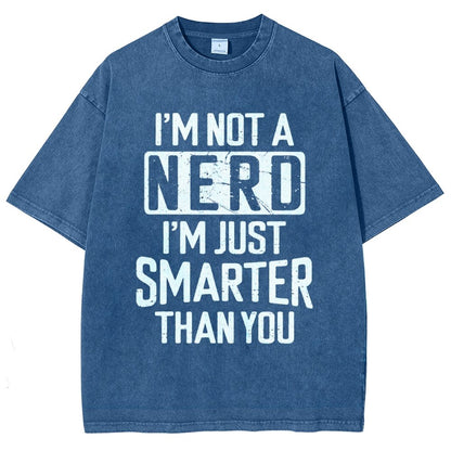Funny Nerd T-shirt Smart person Vintage Distressed T-shirt