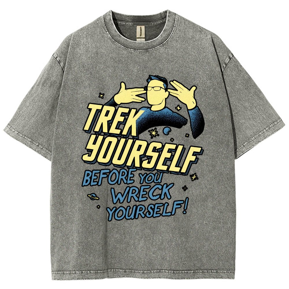 Track Yourself Before You Wreck Yourself  Vintage Distressed T-shirt