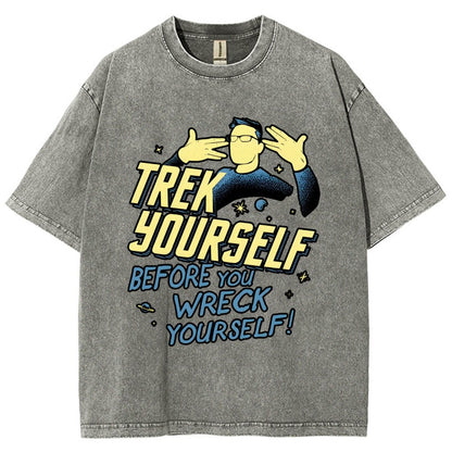 Track Yourself Before You Wreck Yourself  Vintage Distressed T-shirt