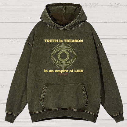 Truth Is Treason In An Empire Of Lies 1984 Vintage Distressed Hoodie