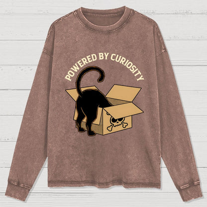 Powered By Curiosity Washed Long Sleeve Tee