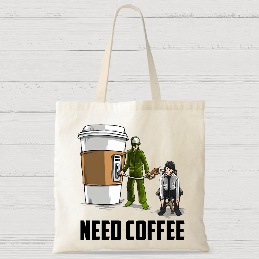 Need Coffee Casual Classic Canvas Bag