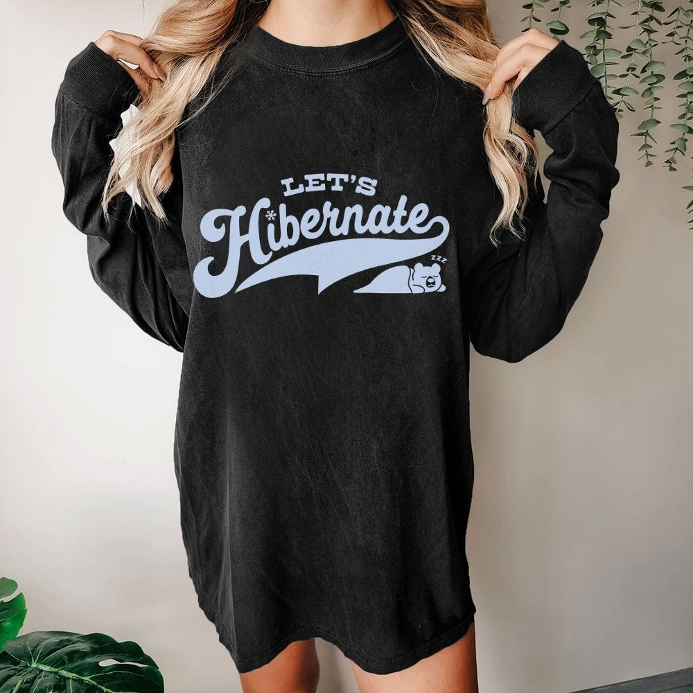 Team Bear Let's Hibernate Washed Long Sleeve Tee