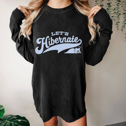 Team Bear Let's Hibernate Washed Long Sleeve Tee