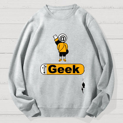 @Geek Funny Cotton Sweatshirt