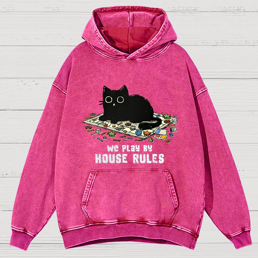 We Play By House Rules Vintage Distressed Hoodie