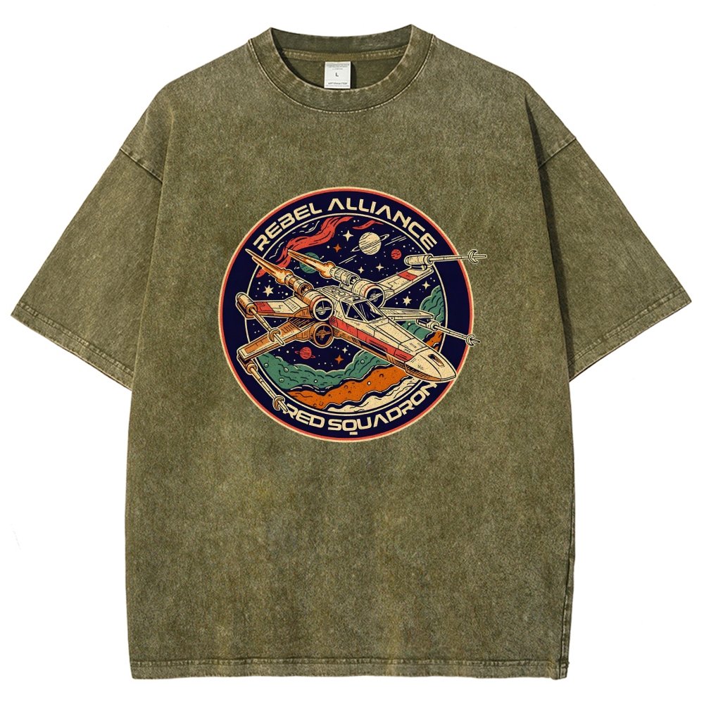 Squadron Patch Vintage Distressed T-shirt
