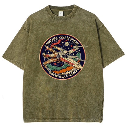 Squadron Patch Vintage Distressed T-shirt