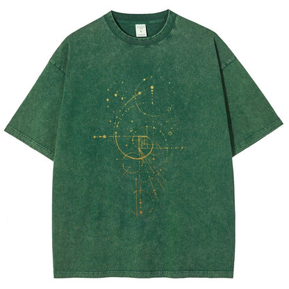 Fibonacci Vintage Distressed T-shirt