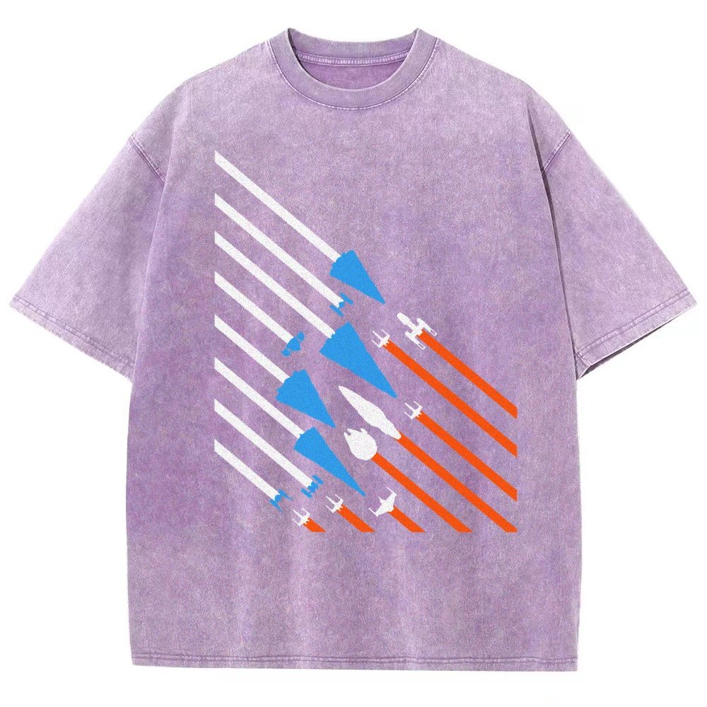 Starship Stripes Vintage Distressed T-shirt
