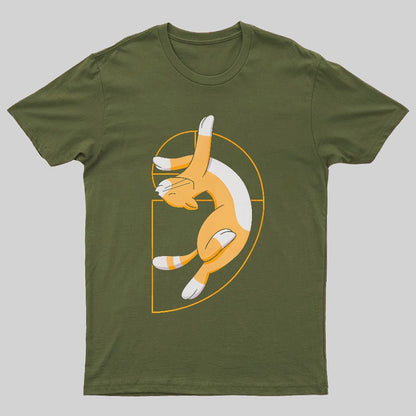 Fibonacci Spiral Cat Geeky T-Shirt