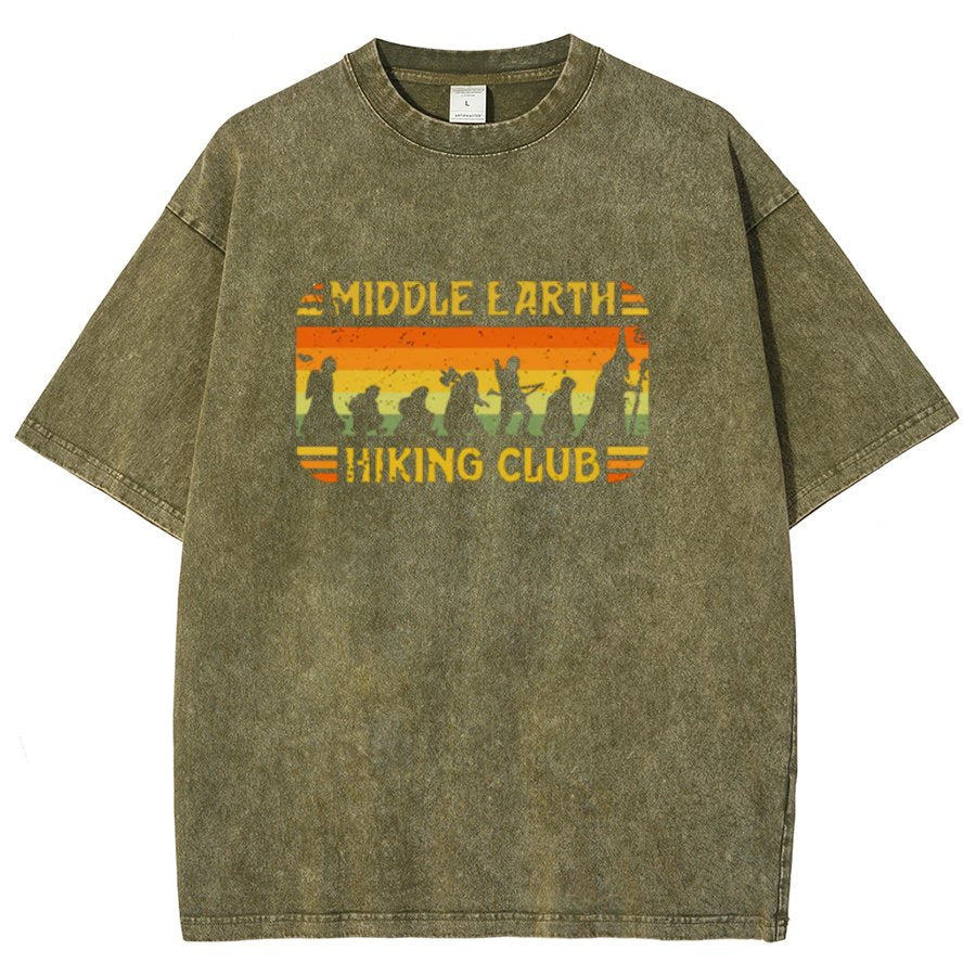 Mystic Land Hiking Club Vintage Distressed T-shirt