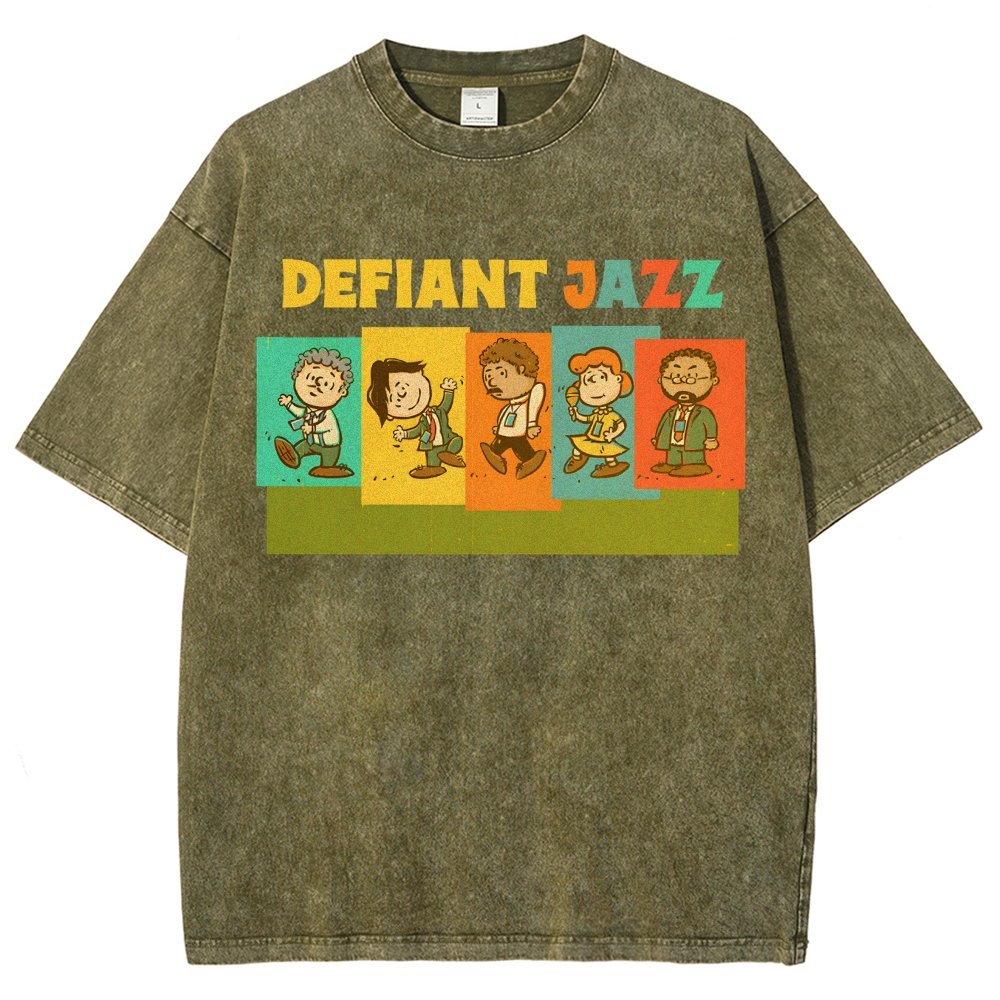 Defiant Jazz Vintage Distressed T-shirt