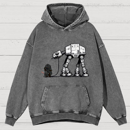 Walking The Imperial Robot Dog Vintage Distressed Hoodie