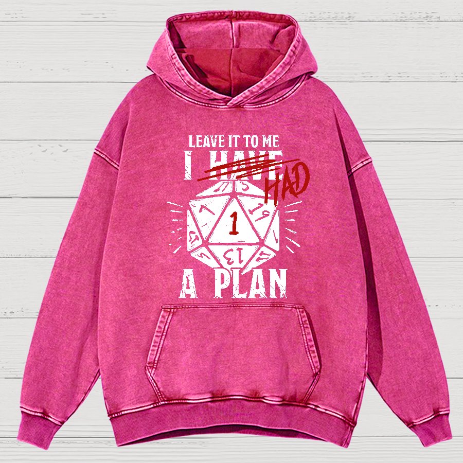 I Had A Plan Nerdy Vintage Distressed Hoodie