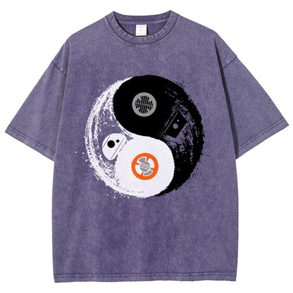 Robot Balance Vintage Distressed T-shirt