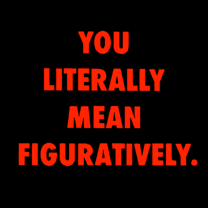 Grammar Police Literally vs. Figuratively Geek T-Shirt