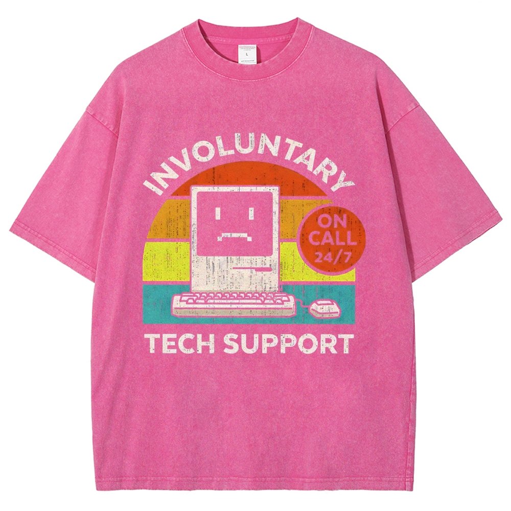 Involuntary Tech Support On Call All the time Vintage Distressed T-shirt