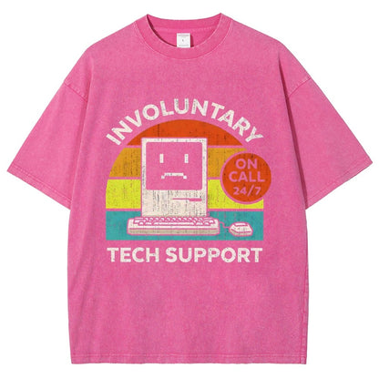 Involuntary Tech Support On Call All the time Vintage Distressed T-shirt