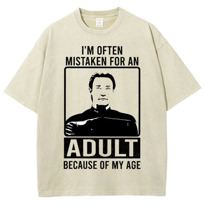 I'm Often Mistaken For An Adult Because Of My Age Vintage Distressed T-shirt
