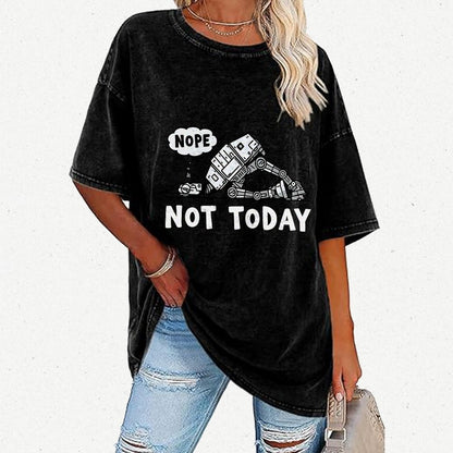 No Not Today  Vintage Distressed T-shirt
