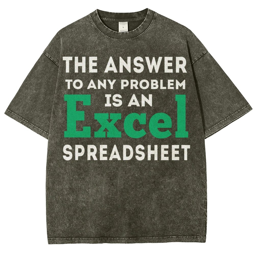 The Answer To Any Problem Is An Excel Spreadsheet Vintage Distressed T-shirt