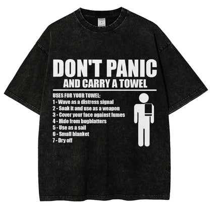 Don't Panic Vintage Distressed T-shirt