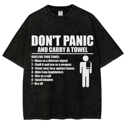 Don't Panic Vintage Distressed T-shirt