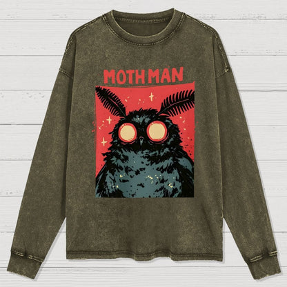 Cryptid Mothman Washed Long Sleeve Tee