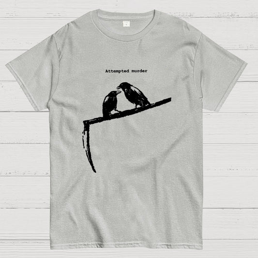 Crow Scythe Attempted Murder Geek T-Shirt