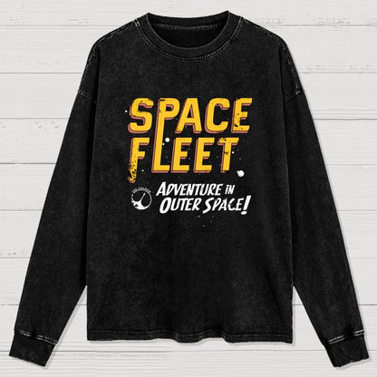 Space Fleet Washed Long Sleeve Tee