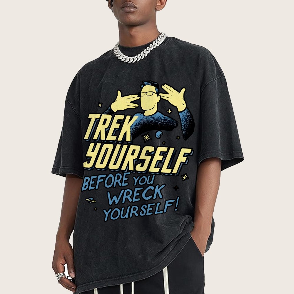 Track Yourself Before You Wreck Yourself  Vintage Distressed T-shirt