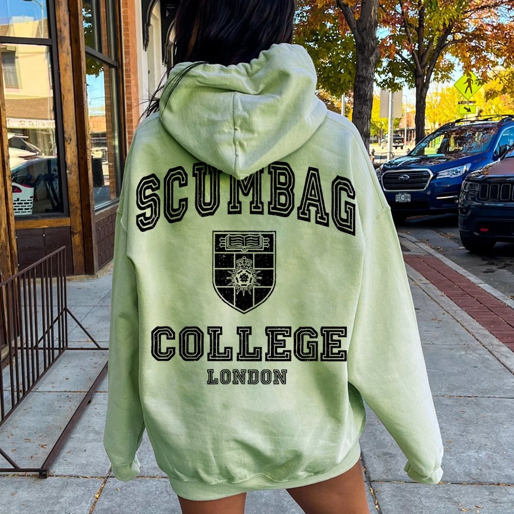 Scumbag College Unisex Printed Back Unisex Cotton Hoodie
