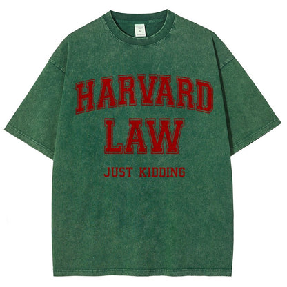 Harvard Law (Just Kidding)  Vintage Distressed T-shirt