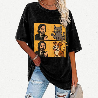 Dog Vintage Distressed T-shirt