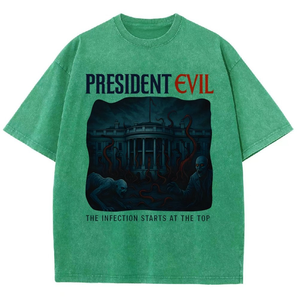 President Evil Vintage Distressed T-shirt